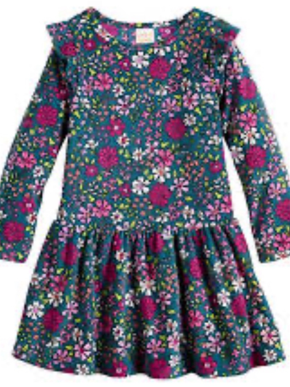 Jumping Beans Drop Waist Ribbed Velour Dress (6)